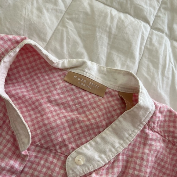 Pink plaid button up - Picture 4 of 6